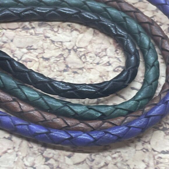 - Gothic Skull Rose Witch Leather Bolo Tie Lariat Necklace Wedding Purple Xmas - Picture 12 of 16